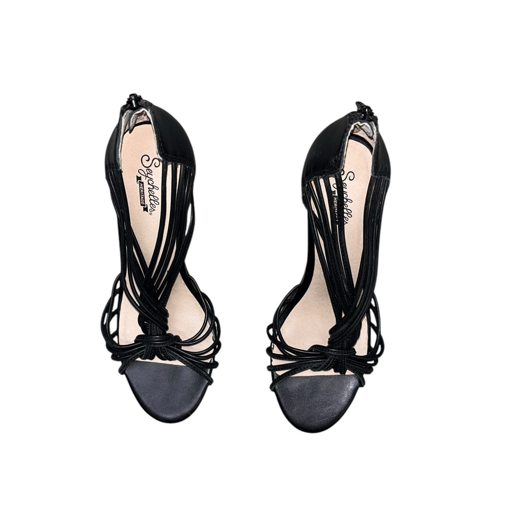 Seychelles Black Leather Menace Angular Heels Size 8.5 NWOB - Picture 4 of 11